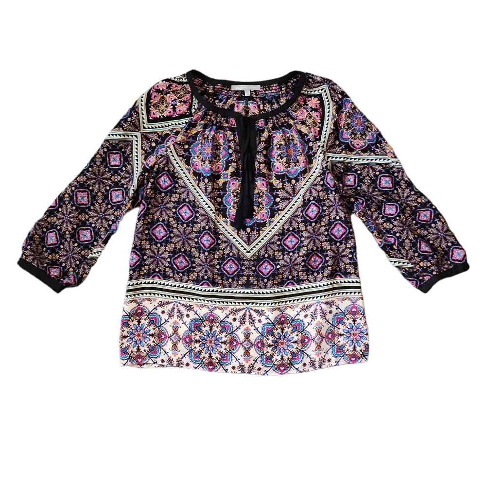 Daniel Rainn Multicolor Patterned Halfe Sleeve Top Size M